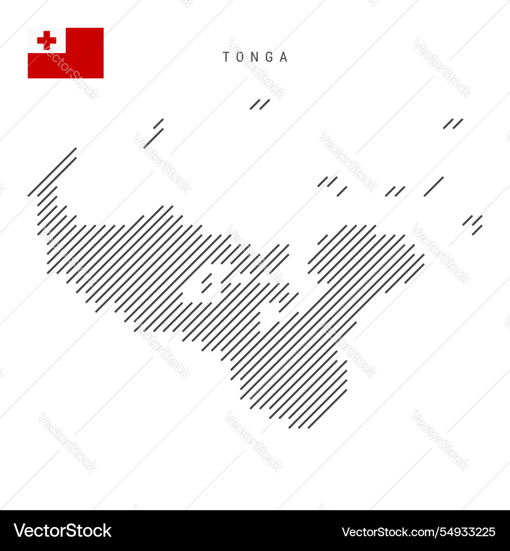Tonga map from pattern of black slanted parallel Tonga map from pattern of black slanted parallel Vector Image