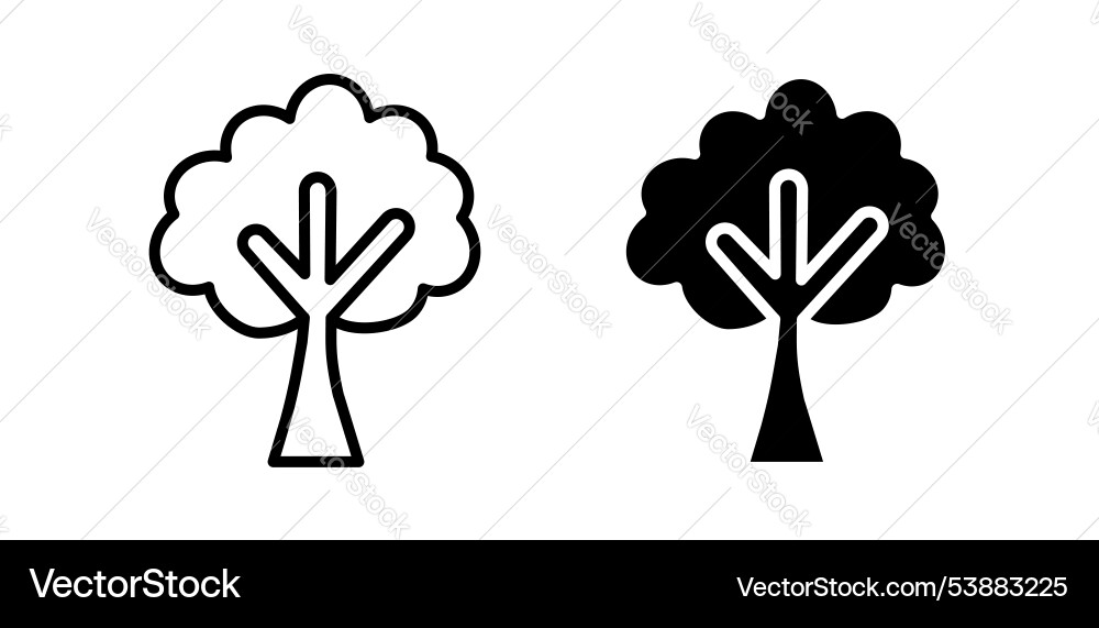 Tree icon set Vector Image