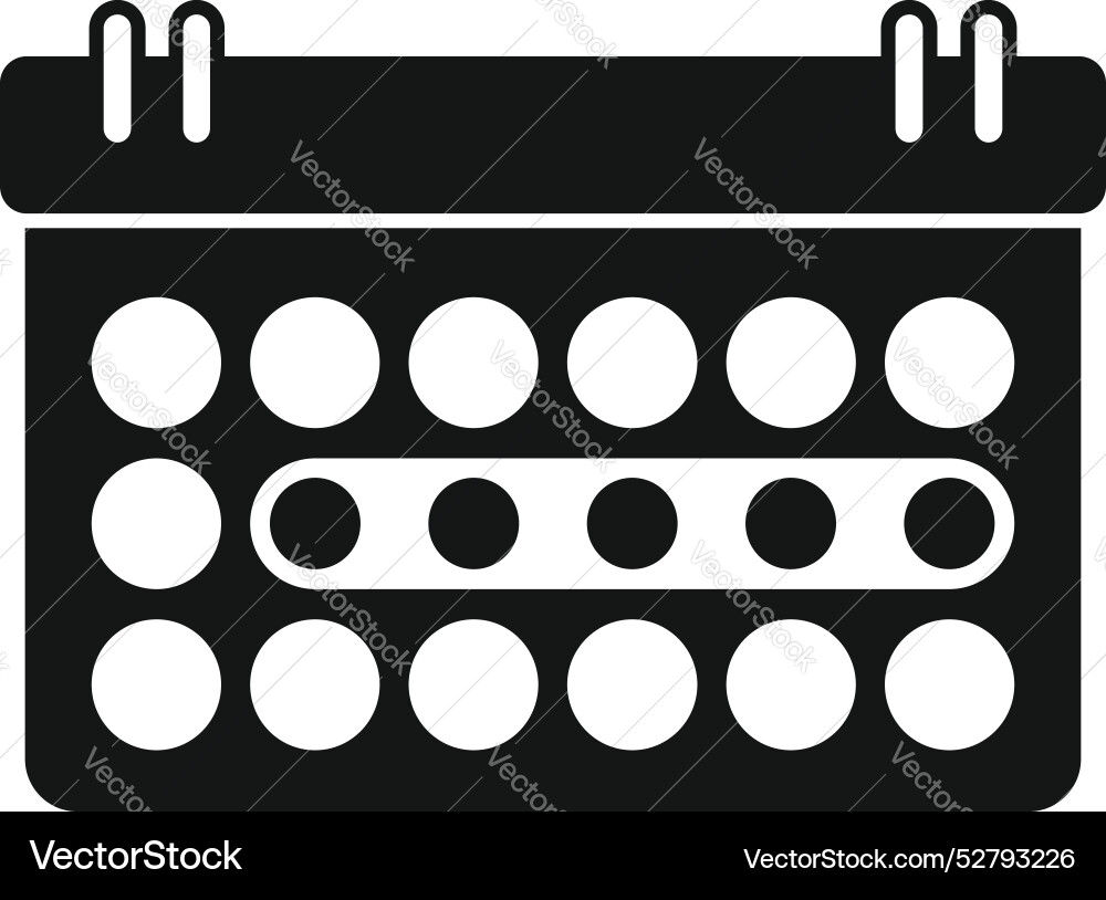 Calendar showing menstrual cycle with marked days Calendar showing menstrual cycle with marked days vector image