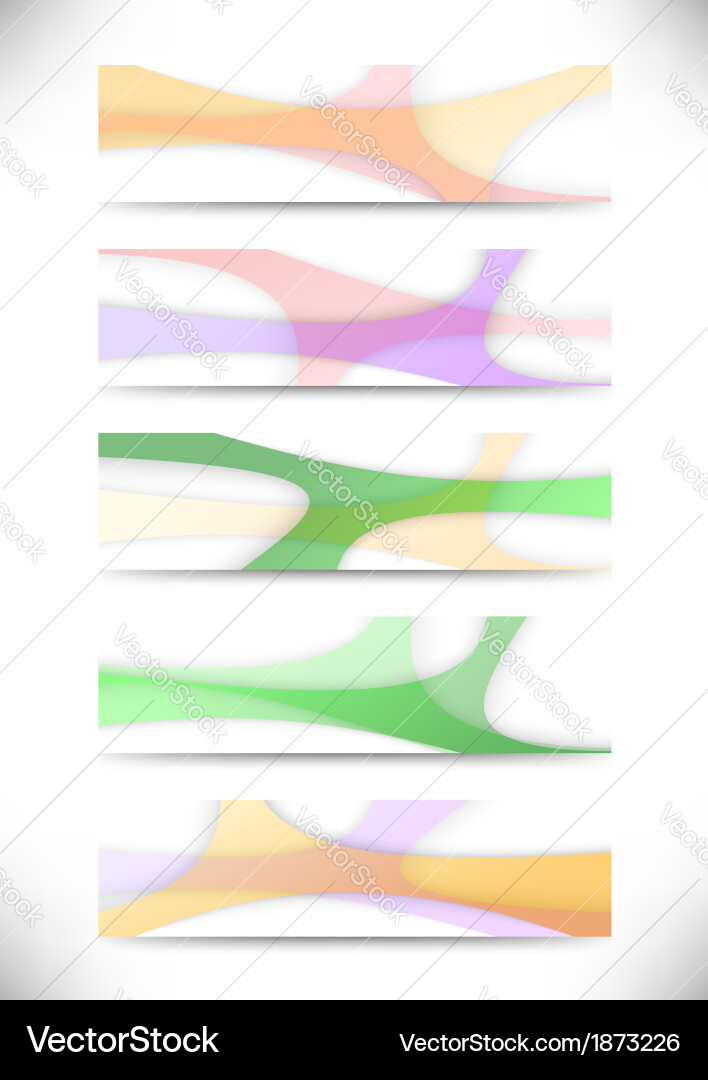 Collection of transparent web headers vector image
