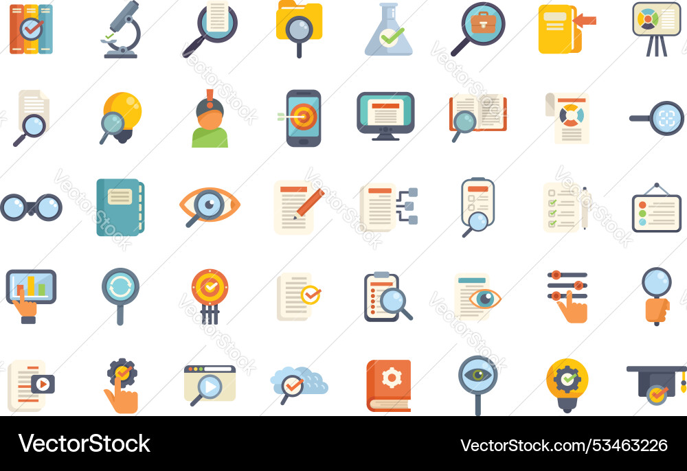 Concept of searching and researching information Concept of searching and researching information Vector Image