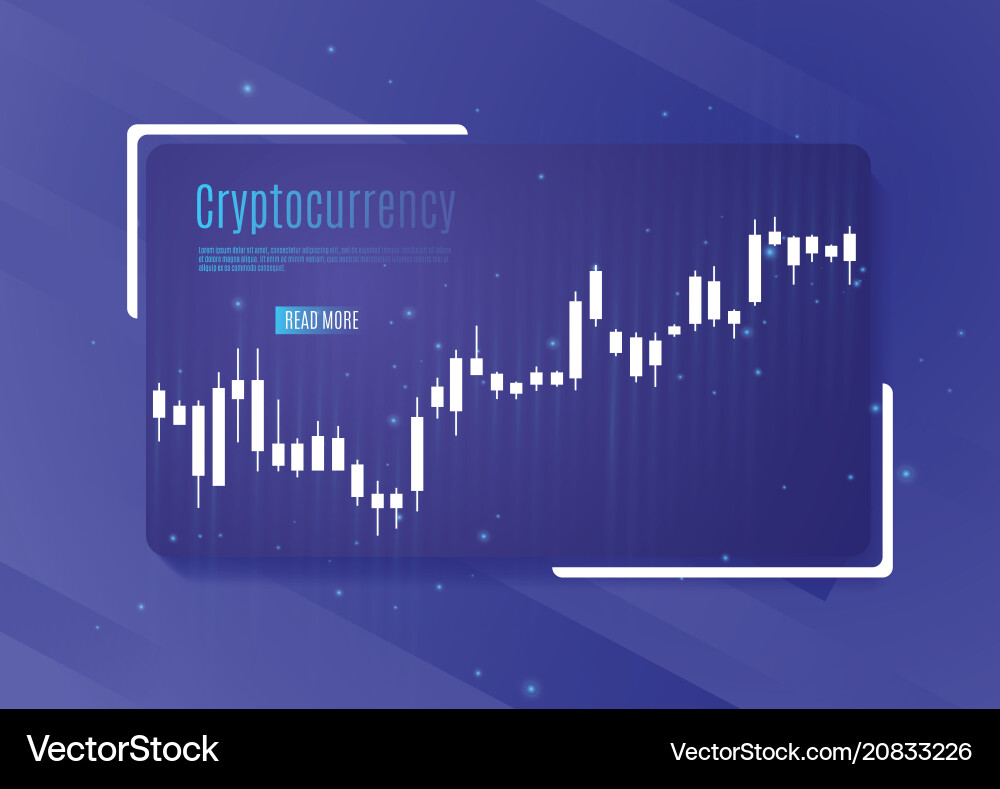 Cryptocurrency Analytics Graph Vector Image