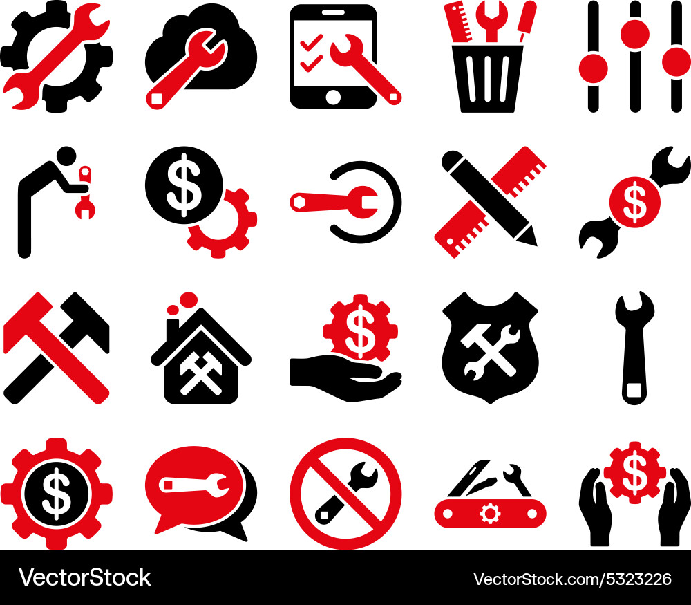 Einstellungen und Tools Icons Einstellungen und Tools Icons vektorbild