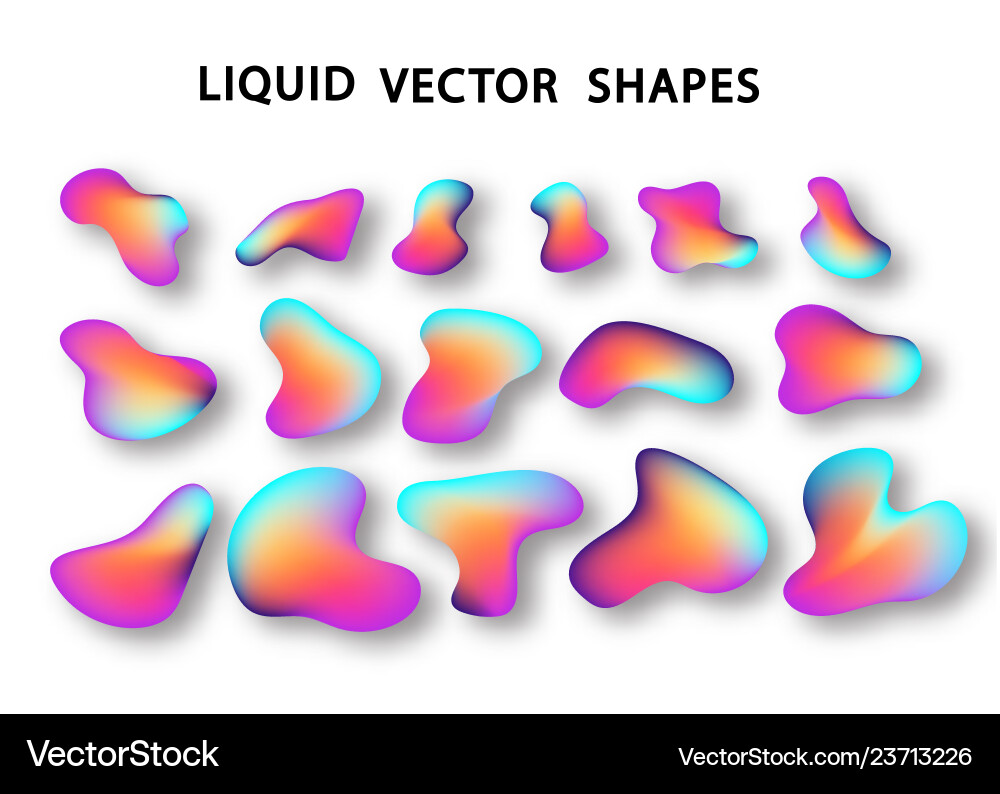 Fluid shape layout isolated template Fluid shape layout isolated template vector image