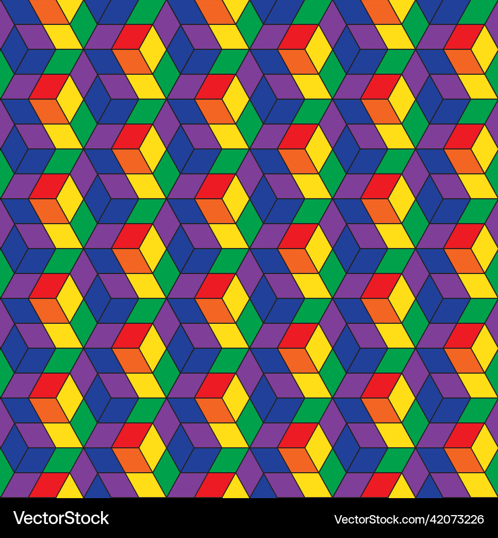 Seamless repeating isometric pattern of cubes Seamless repeating isometric pattern of cubes vector image