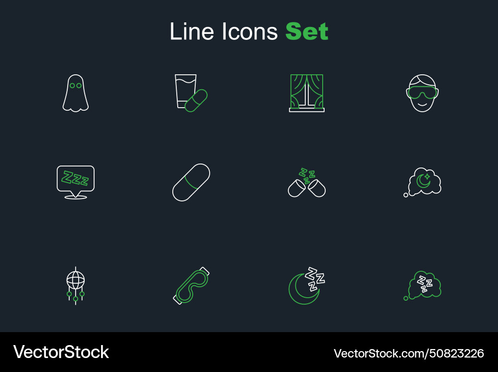Set Linie schlafenden Mond und Sterne Augen Schlafmaske Set Linie schlafenden Mond und Sterne Augen Schlafmaske vektorbild