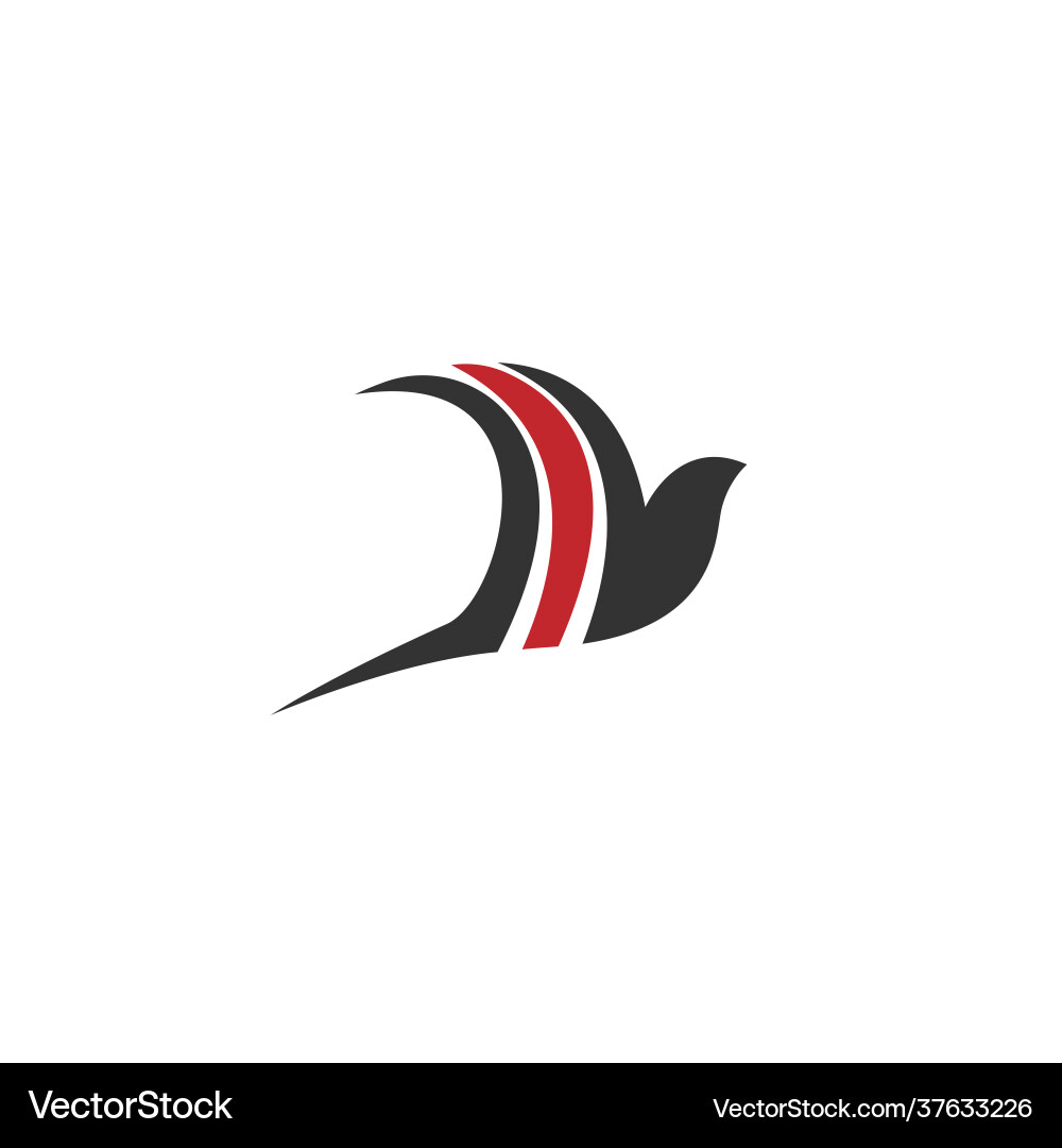 Simple design swift bird logo icon template vector image