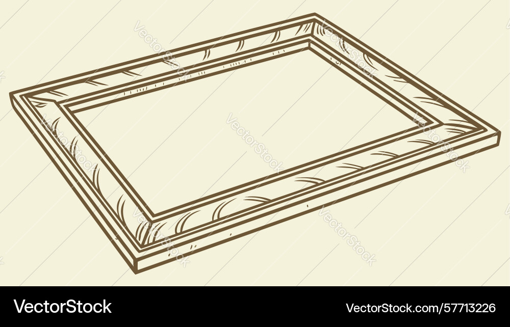 Simple modern rectangular frame clean border vector image
