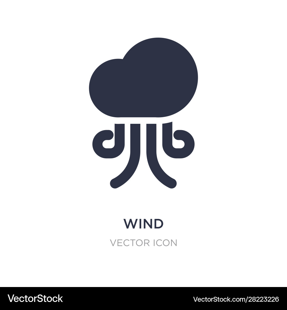 Wind icon on white background simple element from vector image