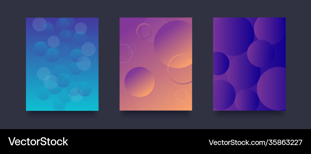 3d bubble abstract gradient background shapes Vector Image