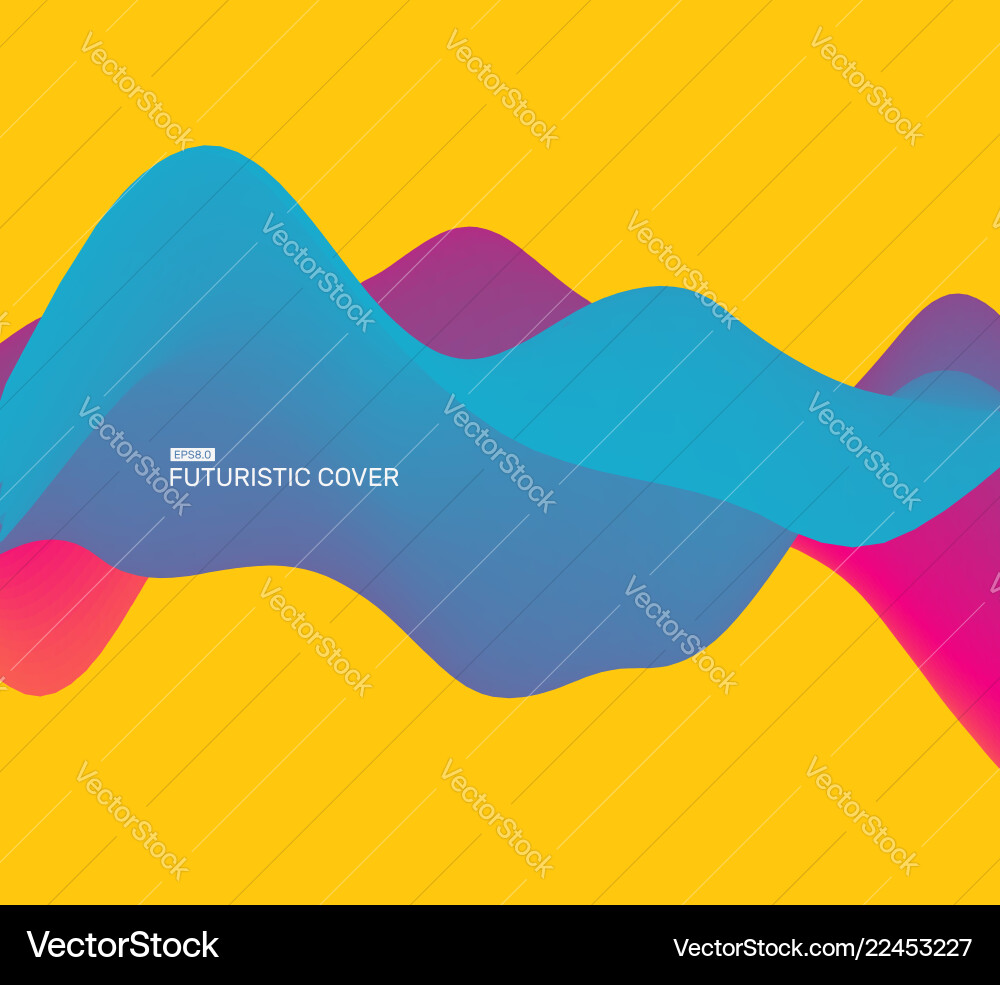 3d wavy background dynamic effect design template 3d wavy background dynamic effect design template vector image