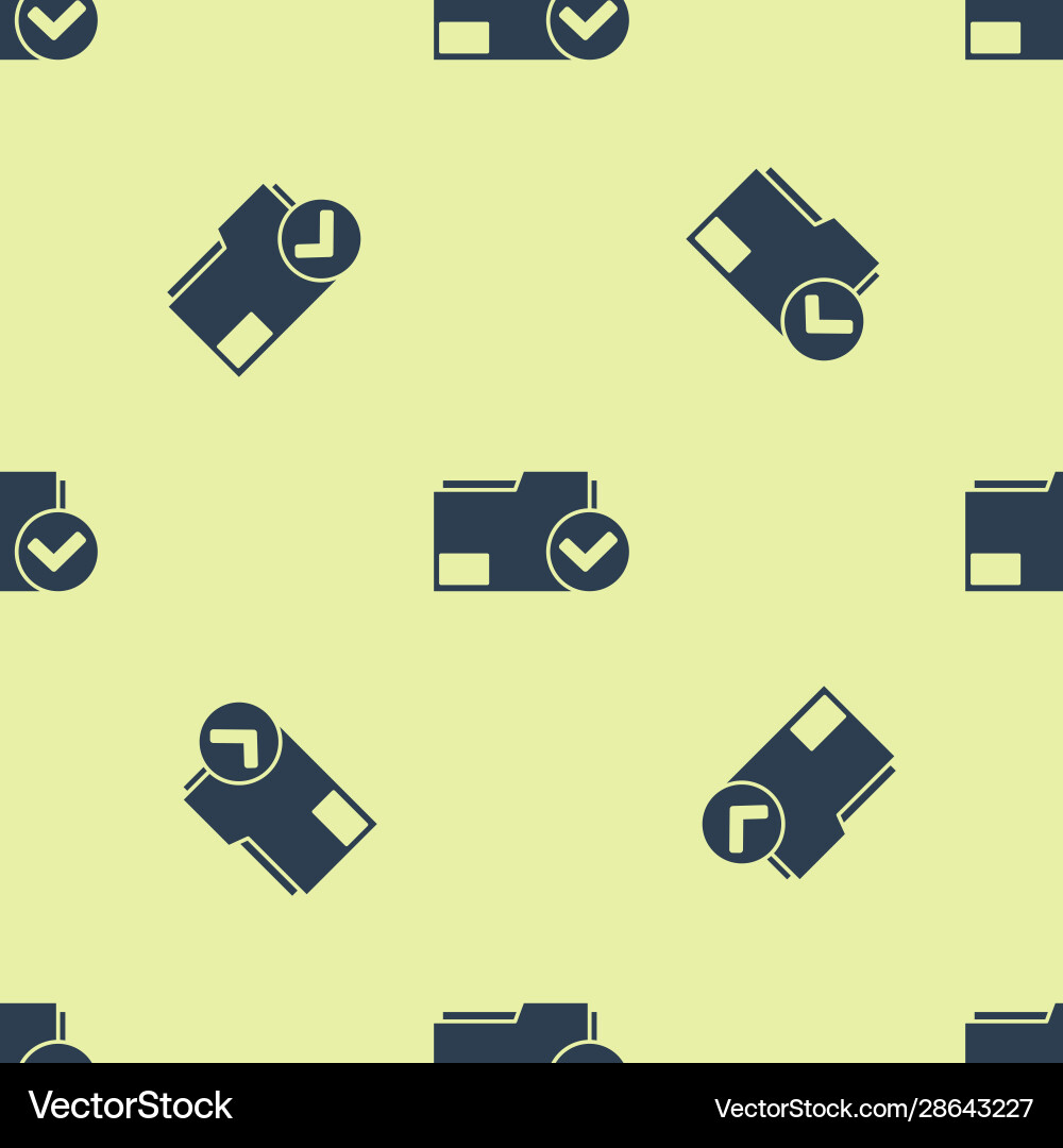 Blue document folder and check mark icon isolated Blue document folder and check mark icon isolated vector image