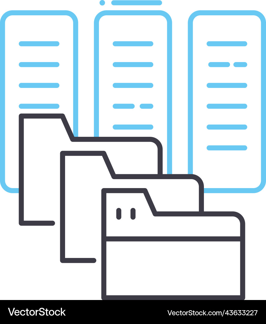 File storage line icon outline symbol File storage line icon outline symbol vector image