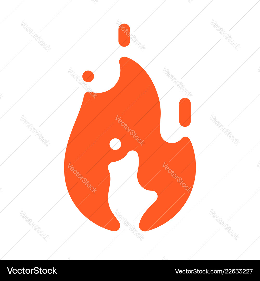 Fire flames with sparks new orange icon Fire flames with sparks new orange icon vector image