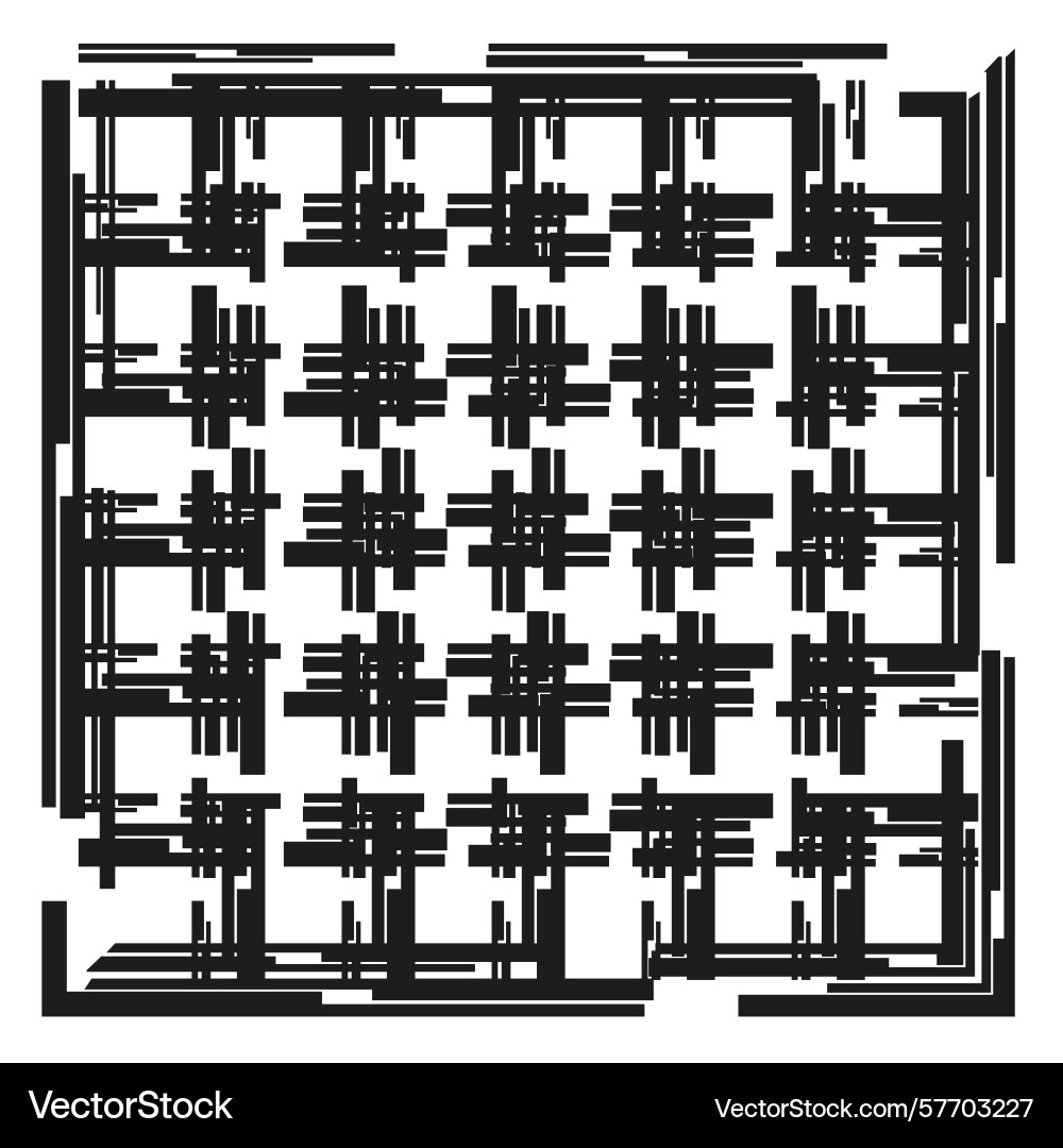 Glitch grid frame abstract crossing lines dynamic Glitch grid frame abstract crossing lines dynamic vector image