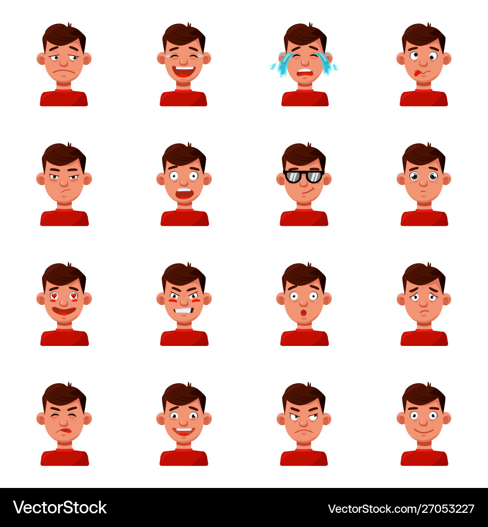 Isolated object face and boy symbol set Isolated object face and boy symbol set vector image