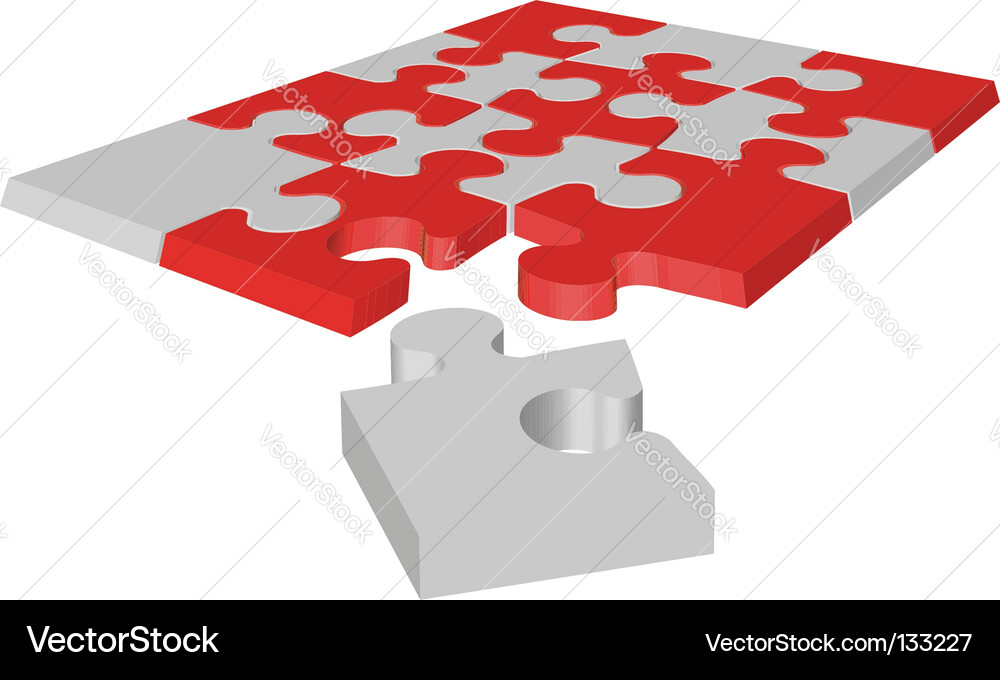 Jigsaw Puzzle - Game of Connection Vector Image