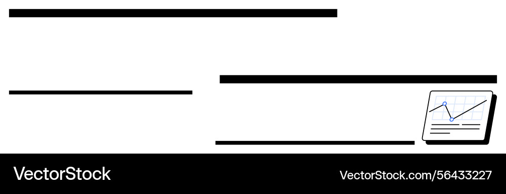 Progress tracking with data visualization on chart Vector Image