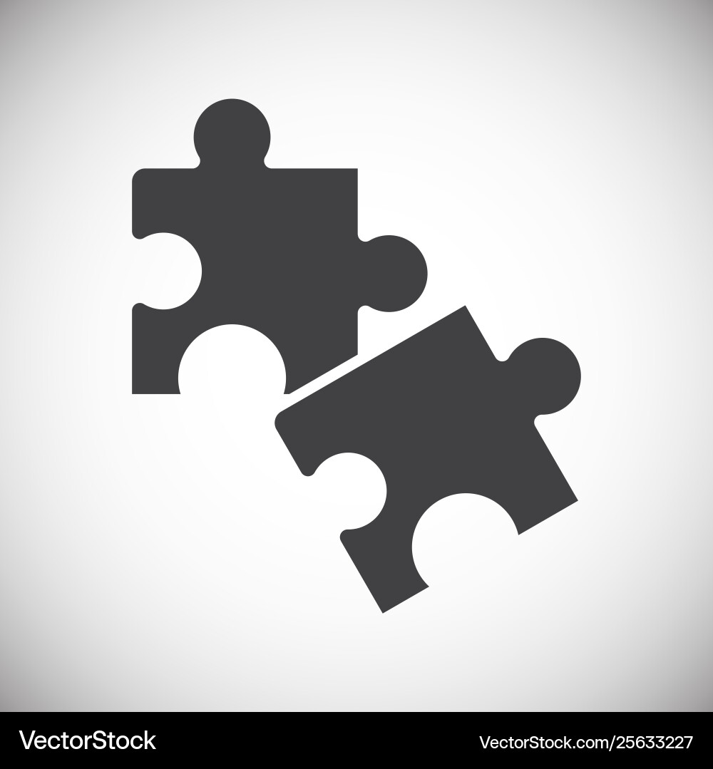 Puzzle icon on background for graphic and web Puzzle icon on background for graphic and web vector image