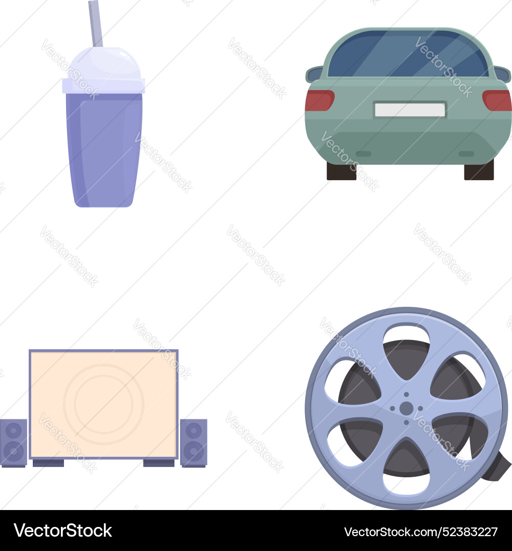 Set of everyday objects Set of everyday objects Vector Image