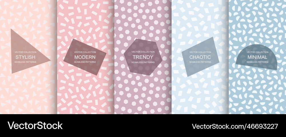 Set of minimal seamless colorful patterns Set of minimal seamless colorful patterns vector image