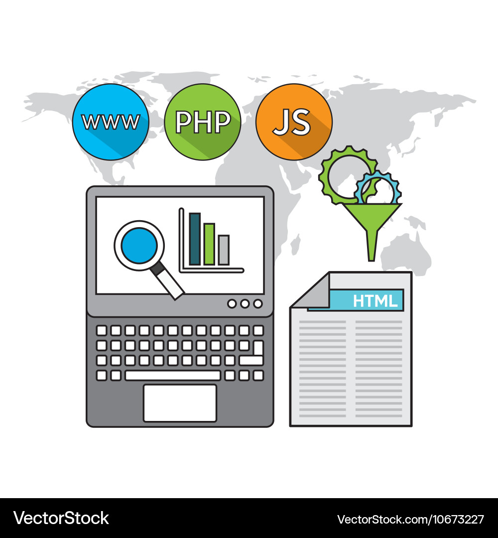 Software Programmiersprache Icons vektorbild