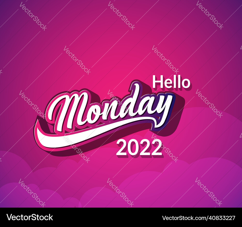 Typography hello sunday text in retro style Typography hello sunday text in retro style Vector Image
