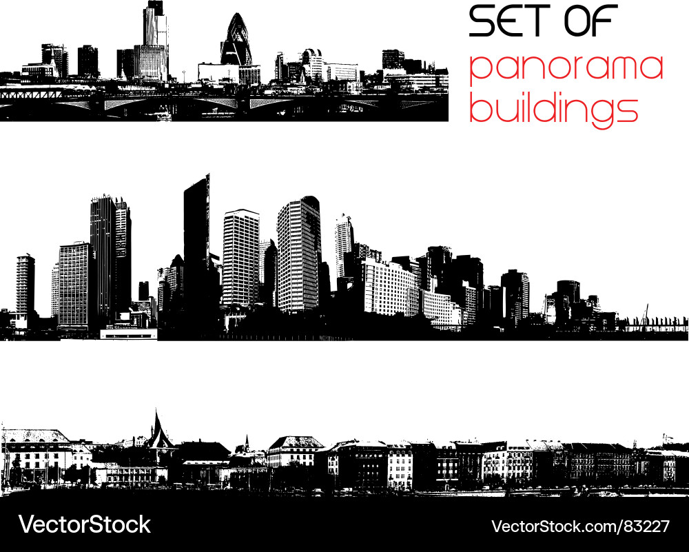 Urban Cityscape Silhouette Vector Image