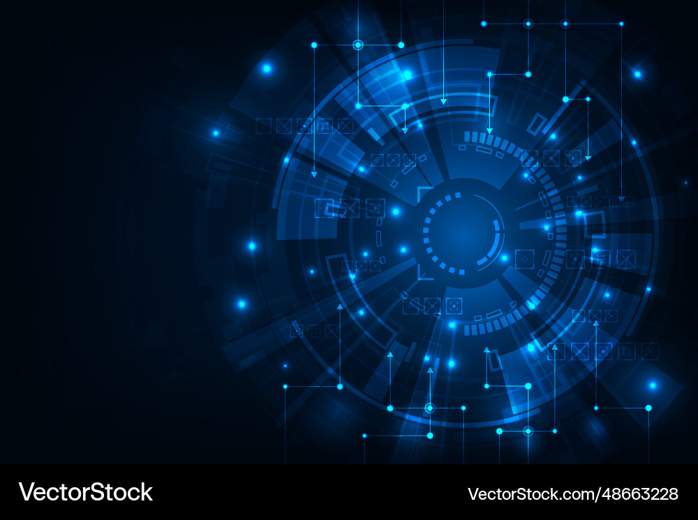Abstract Circuit Technology Background vector image