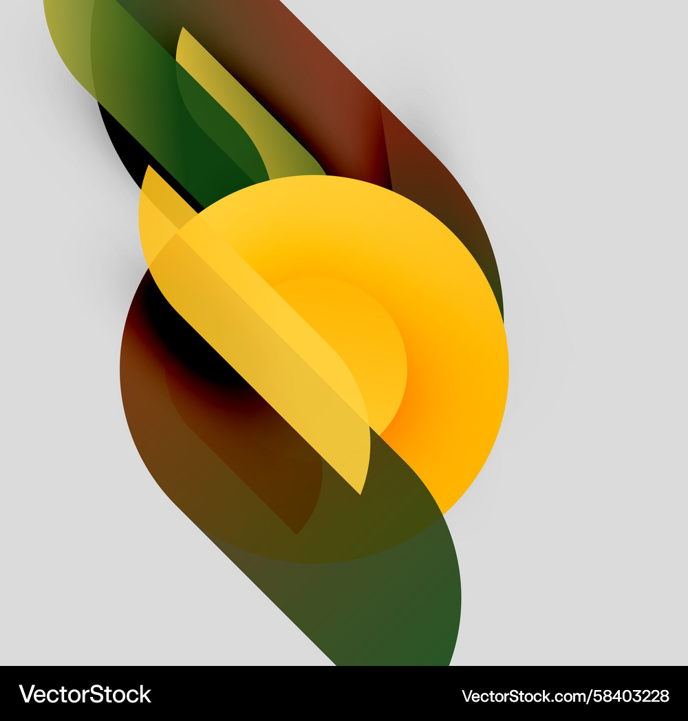 Abstract shapes overlap creating dynamic Vector Image