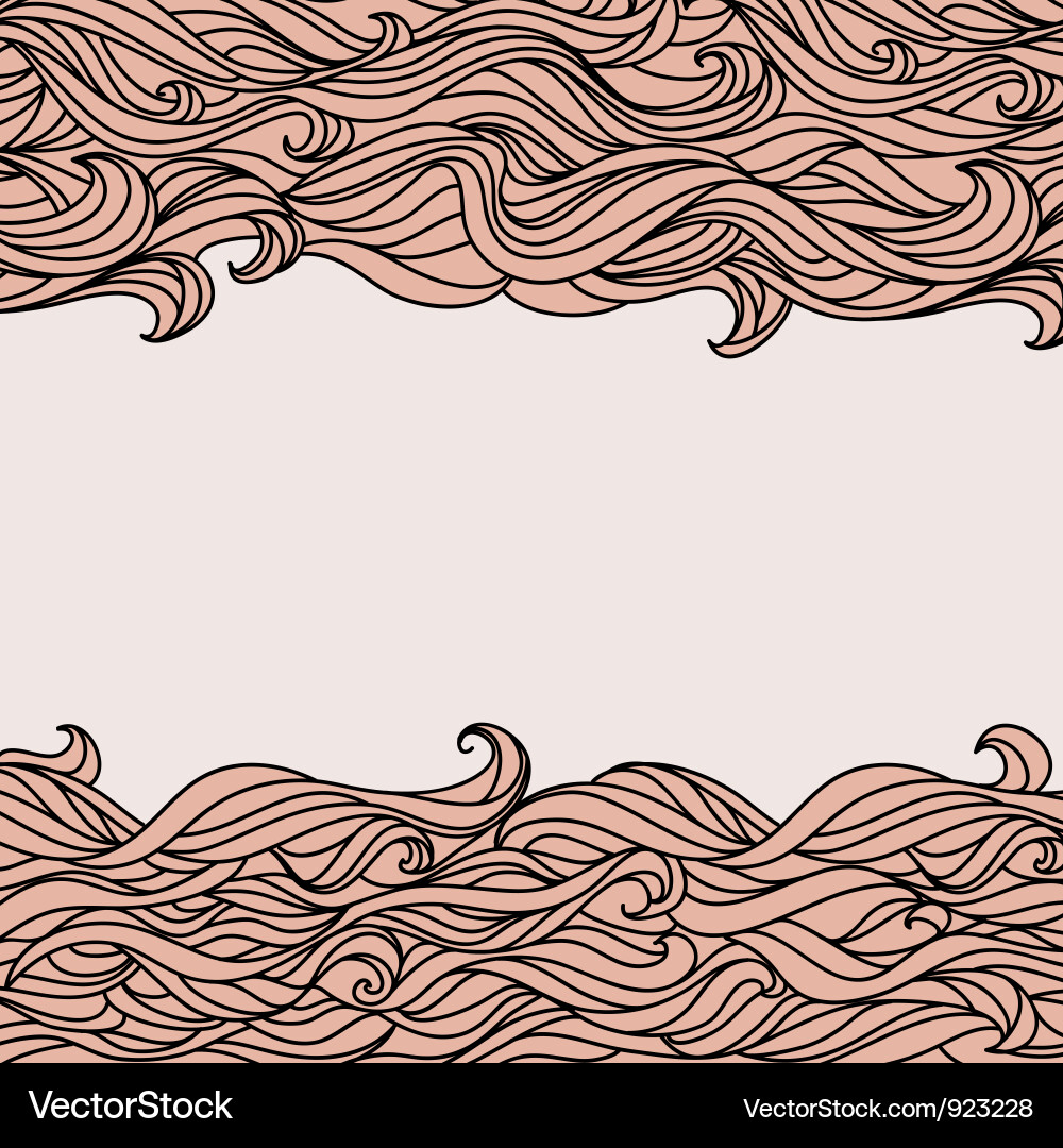 Abstract Waves Pattern - Hand-Drawn Style Vector Image