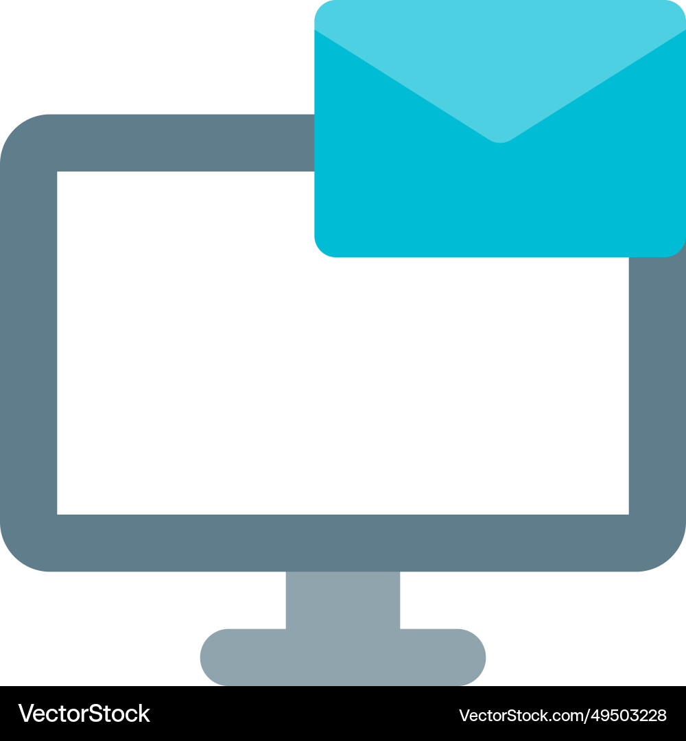 Accessing and managing emails on desktop vector image