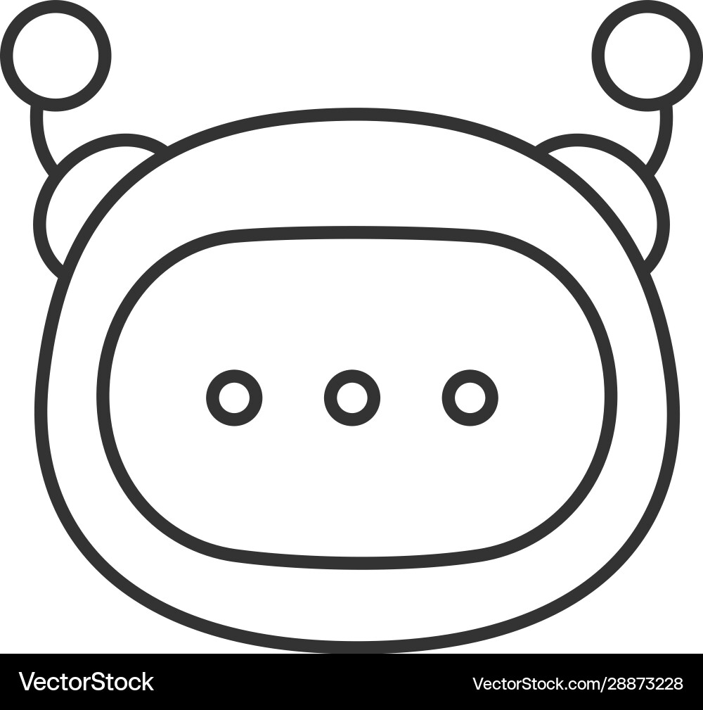 Chatbot message linear icon Chatbot message linear icon vector image