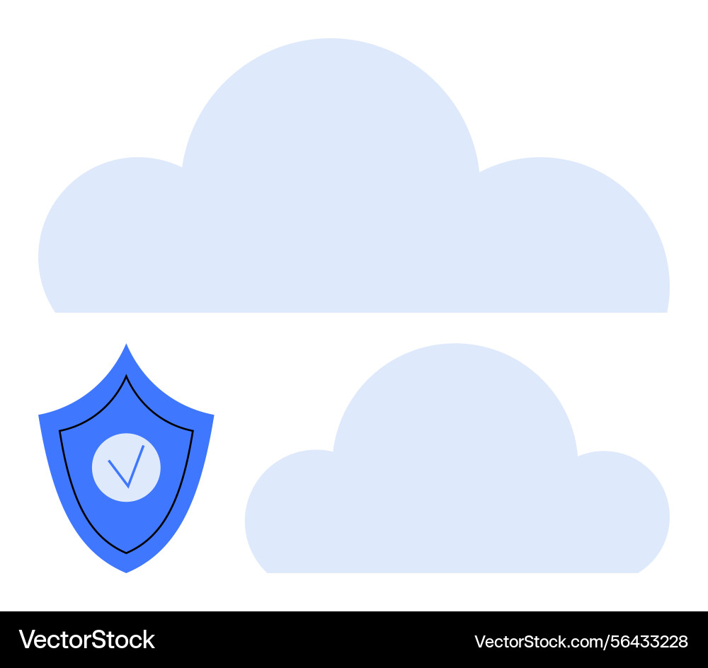 Cloud data protection with shield for secure Cloud data protection with shield for secure Vector Image
