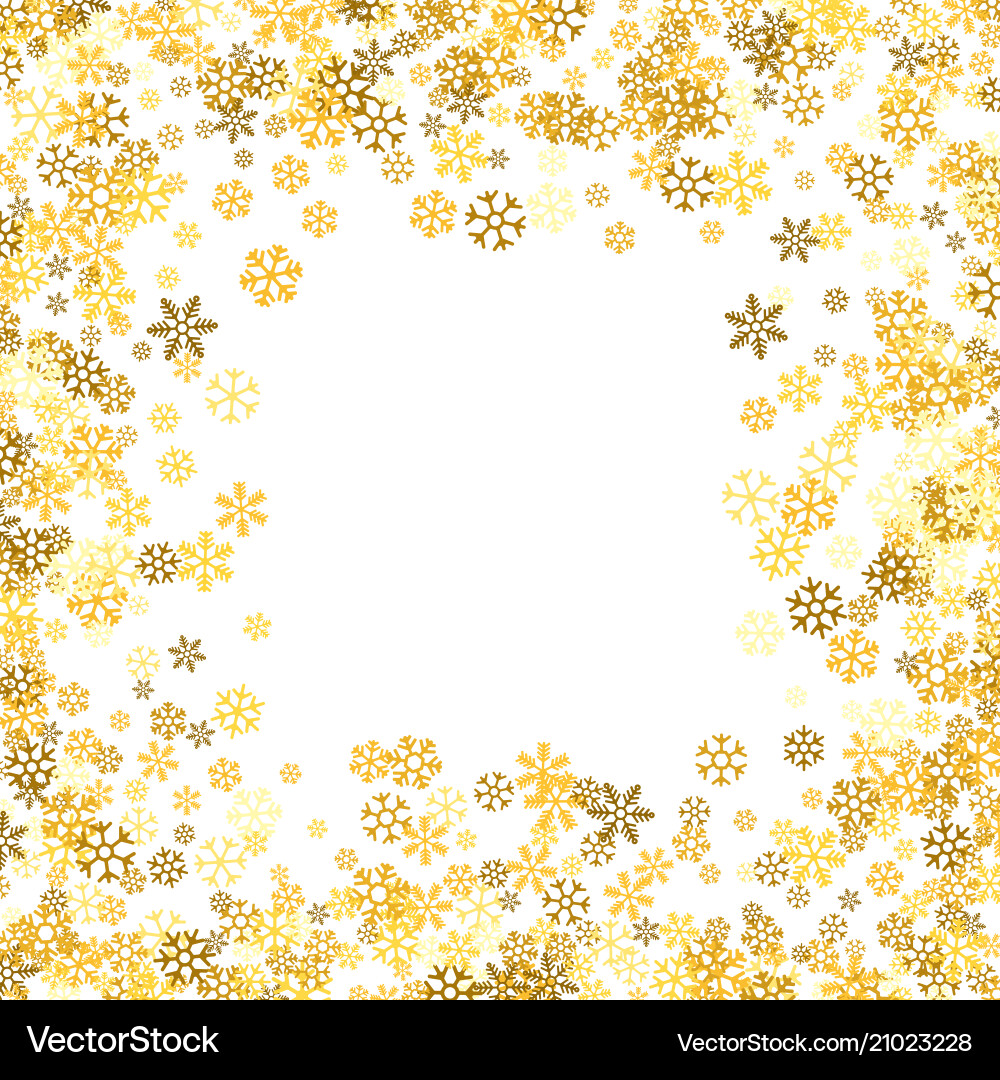 Frame or border of random scatter snowflakes Frame or border of random scatter snowflakes vector image