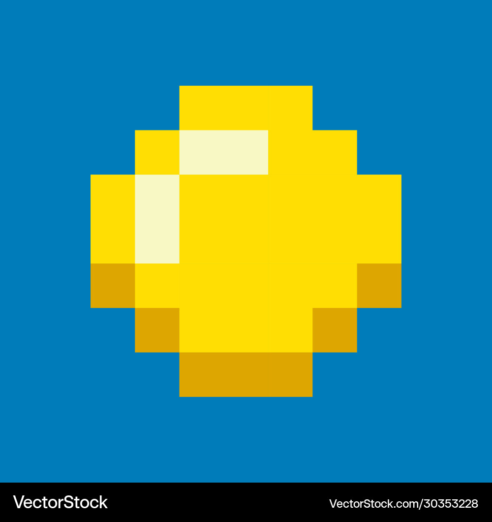 Gold-Symbol in Pixel Spiel isoliert Geld Gold-Symbol in Pixel Spiel isoliert Geld vektorbild