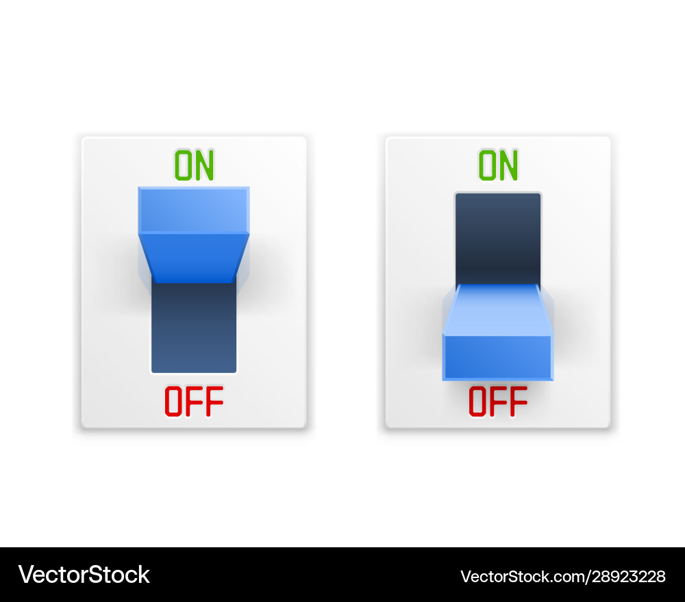 On-Off Switch Button - UI Isolated vector image