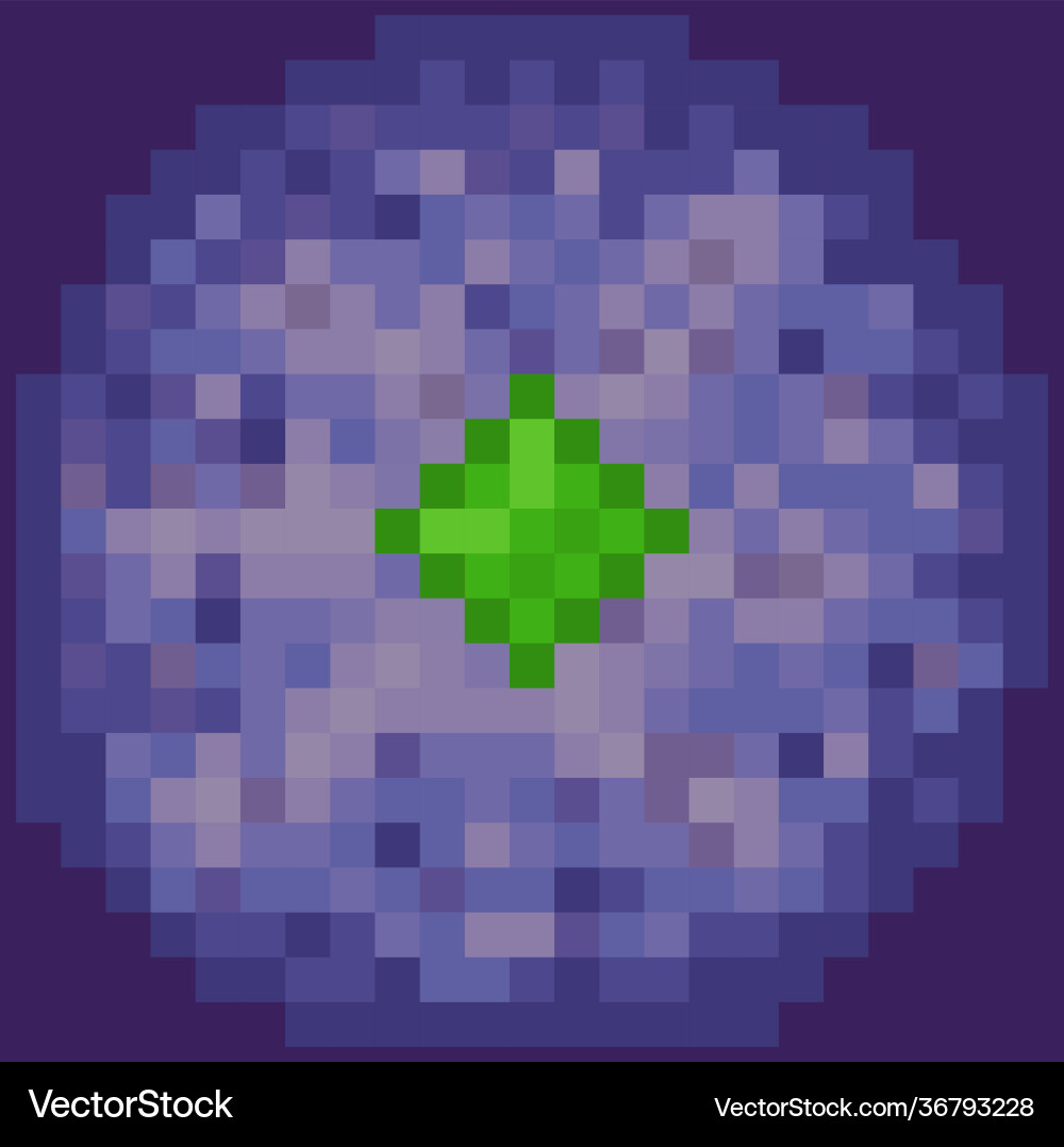 Planet for pixel game about space with green Planet for pixel game about space with green vector image
