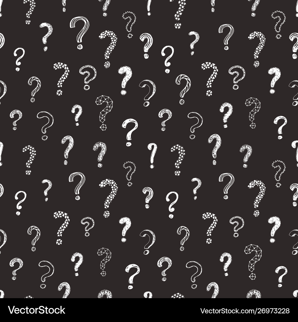 Question marks seamless pattern Vector Image