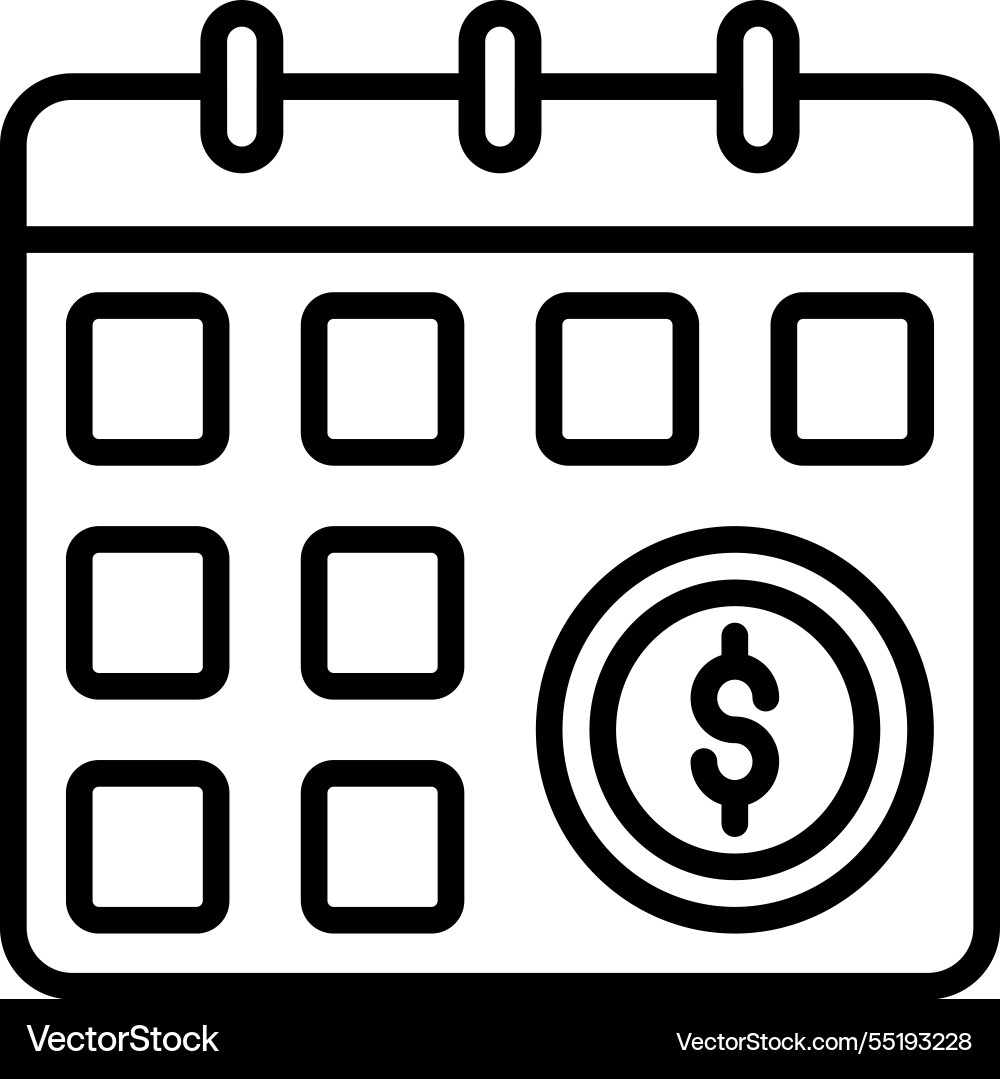 Schedule line icon design Vector Image