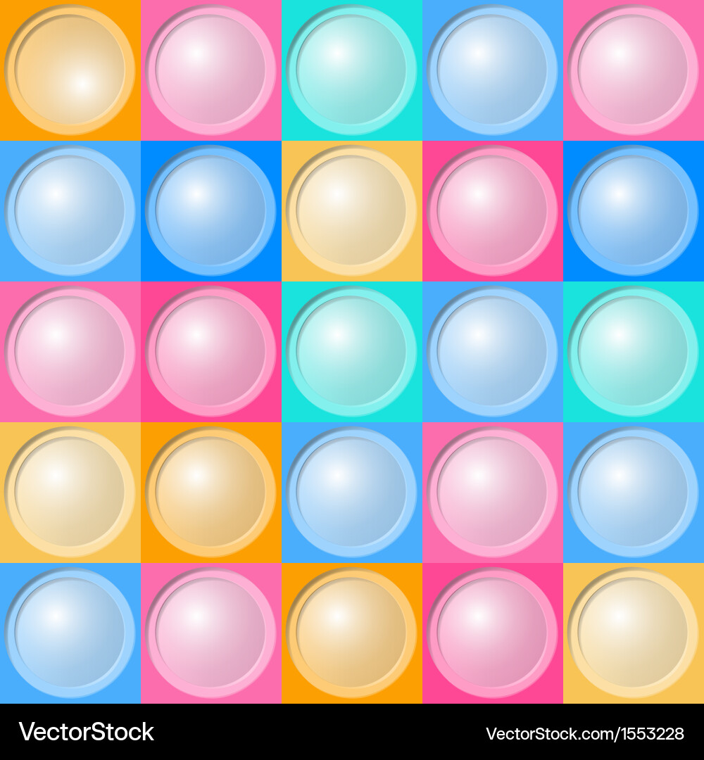 Seamless pattern from circles and squares Vector Image
