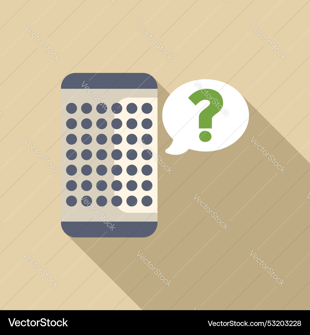 Smart speaker displaying question mark icon Smart speaker displaying question mark icon vector image