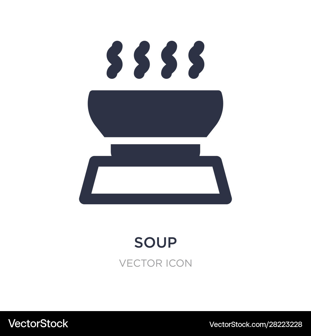 Soup icon on white background simple element from vector image