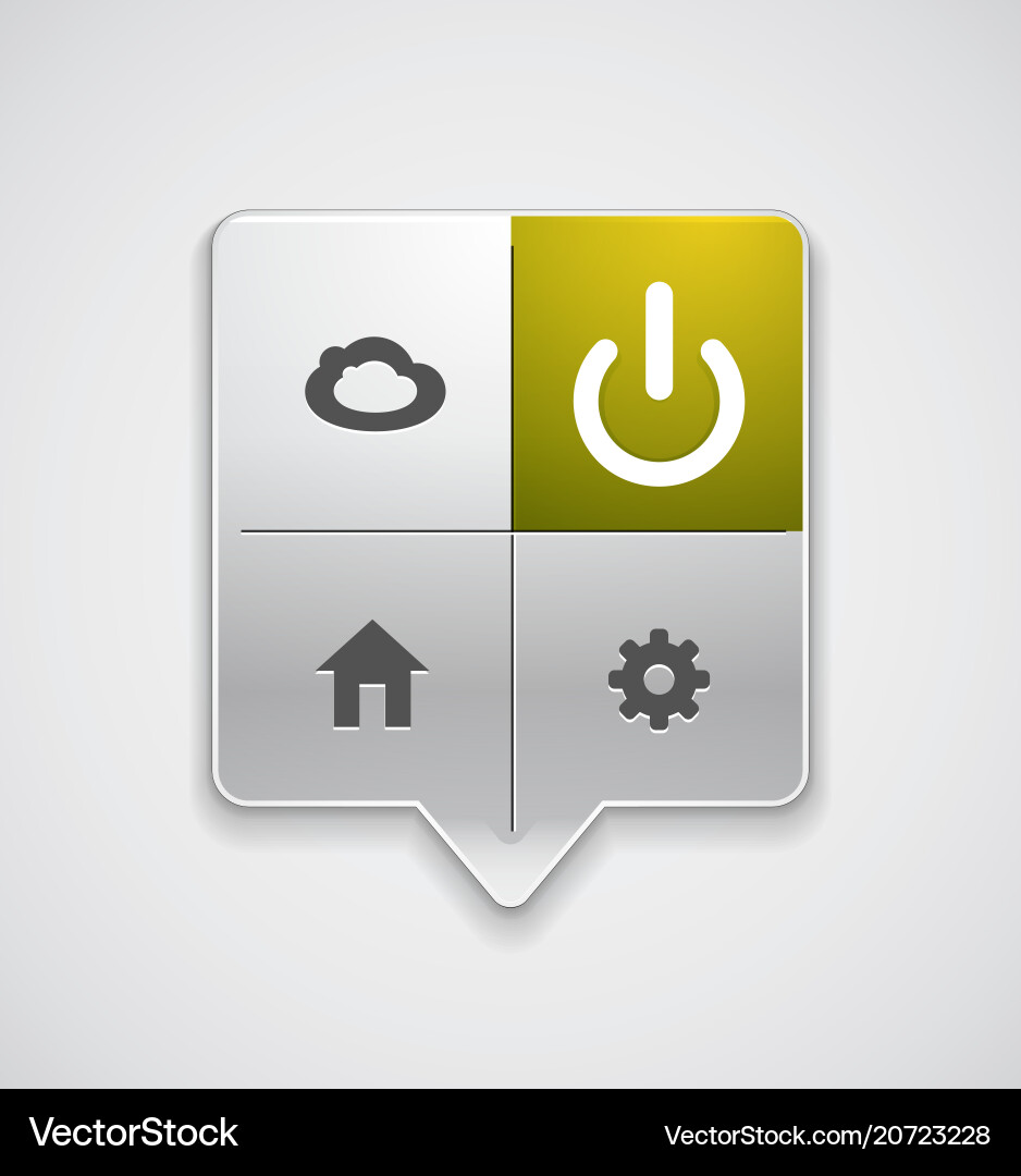 Start power button ui icon design on off symbol Start power button ui icon design on off symbol vector image