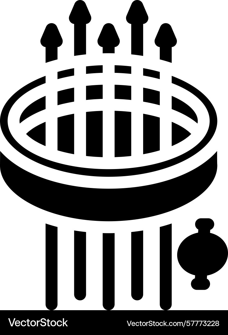 Superconducting loop quantum computer glyph icon vector image