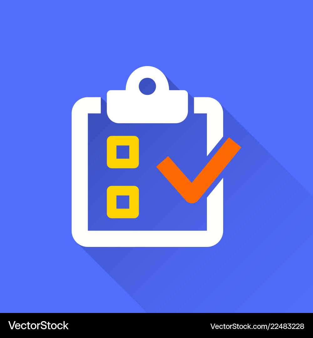 Survey - icon for graphic and web design vector image
