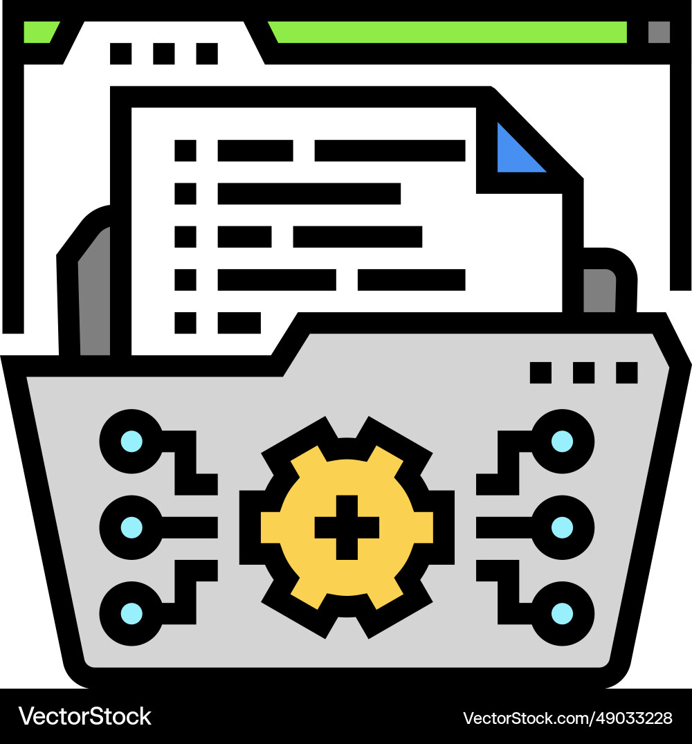 System documentation analyst color icon System documentation analyst color icon vector image