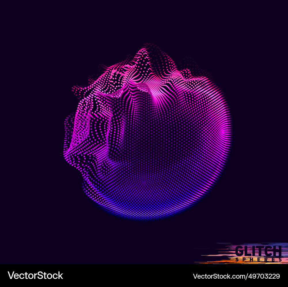 Abstract colorful mesh on dark background Vector Image