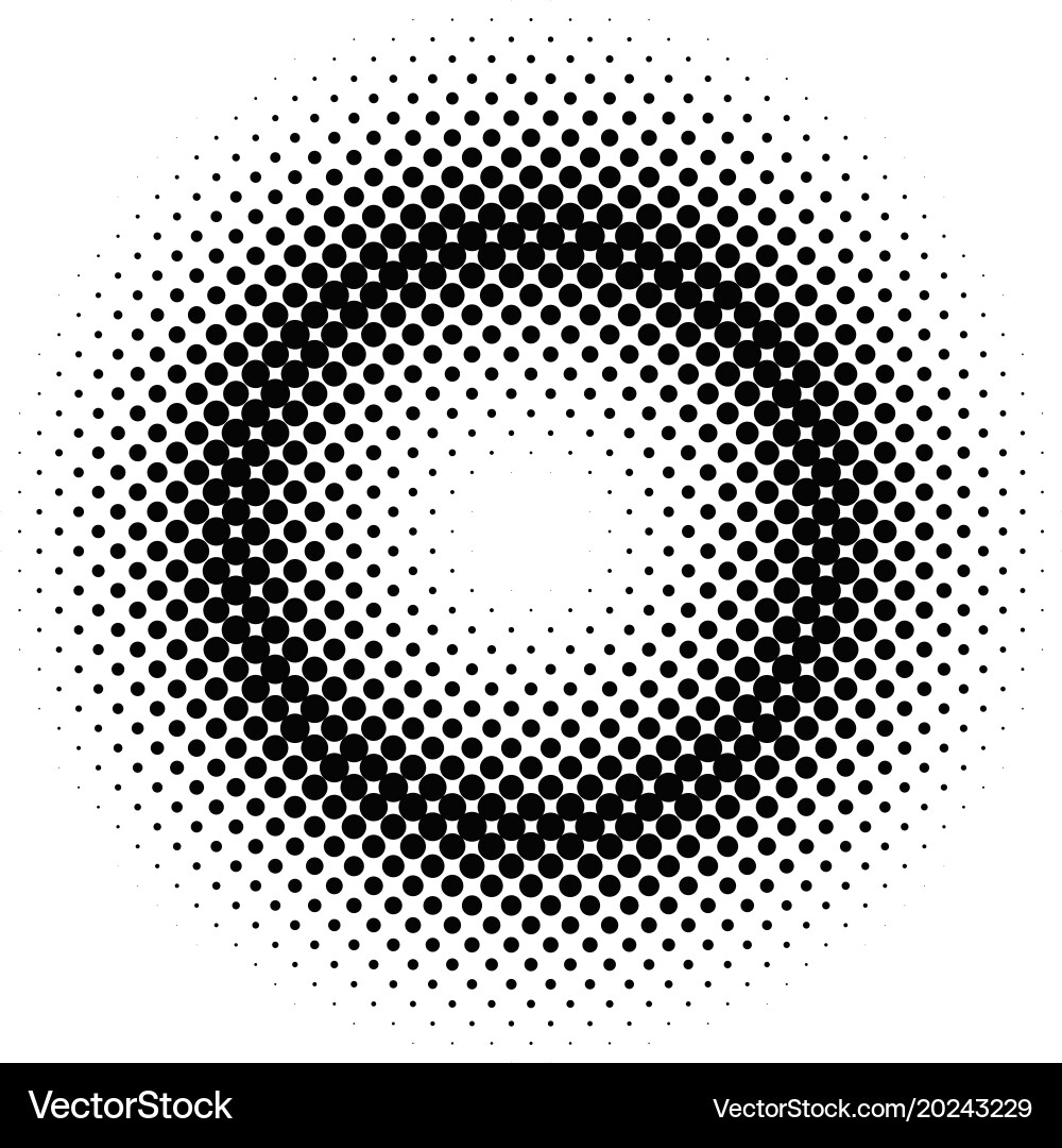 Abstract halftone circle pattern background vector image