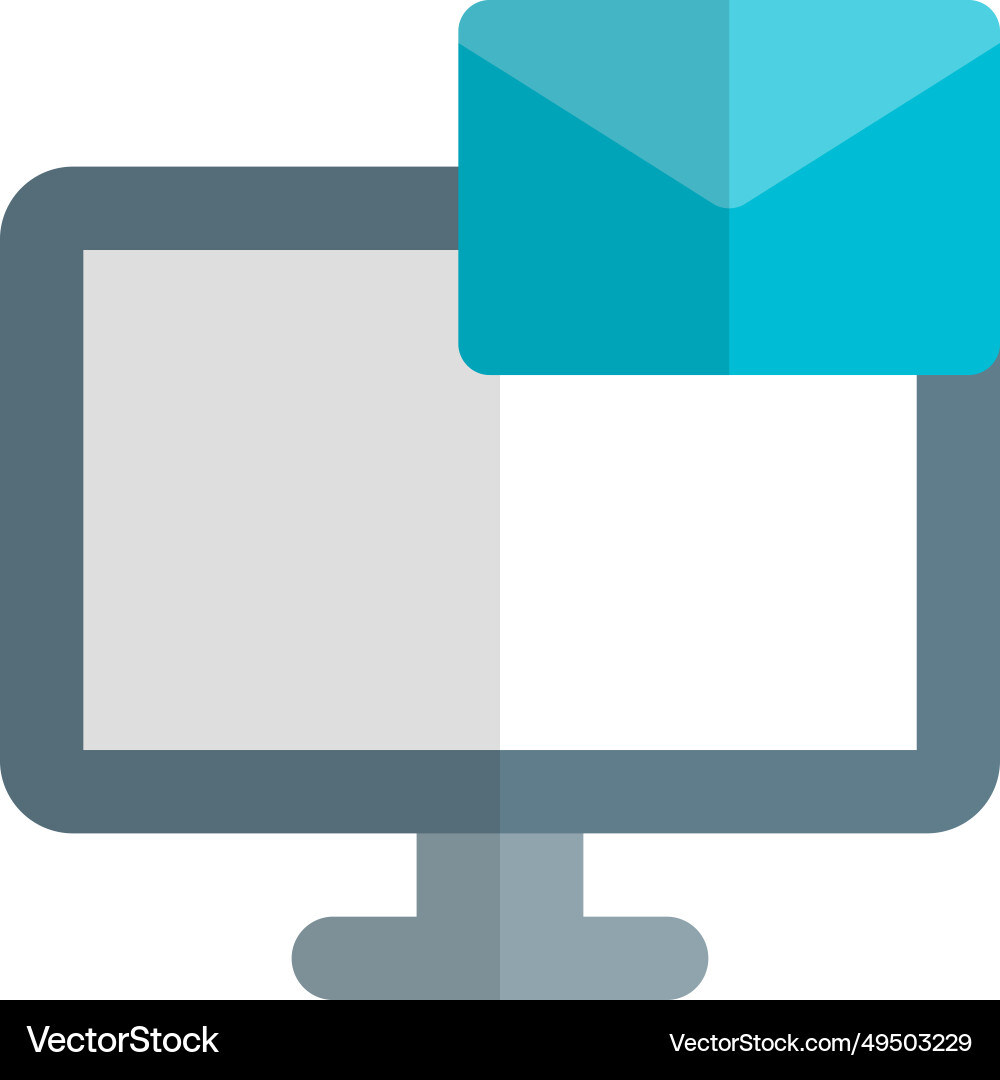 Accessing and managing emails on desktop Vector Image